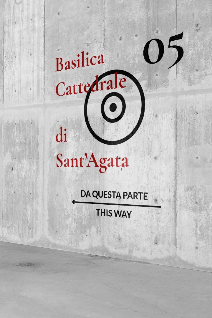 uncover Catania wayfinding wall